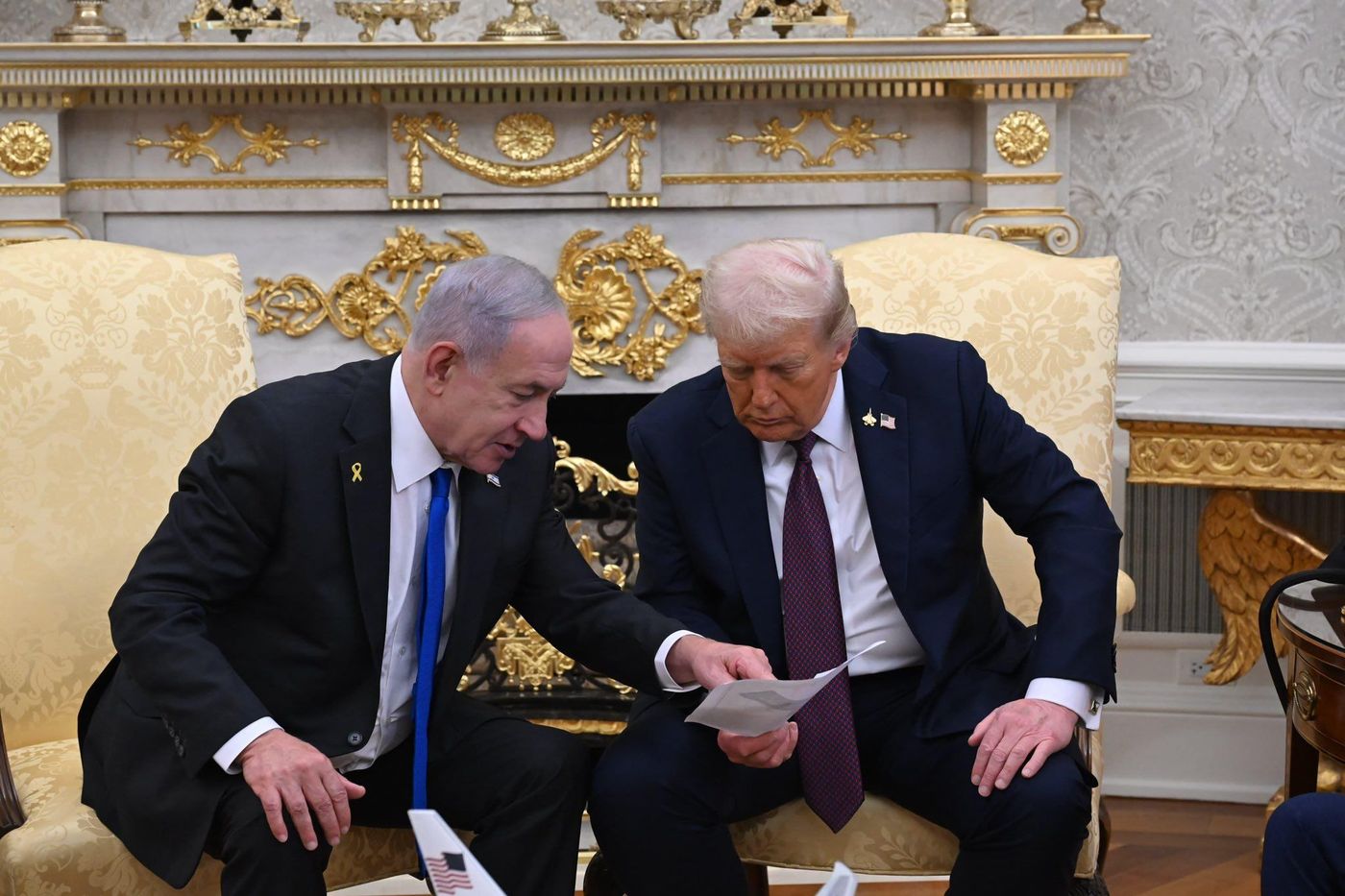 Israel Prime Minister Benjamin Netanyahu meets U.S President Donald Trump at the White House on Monday September 29, 2025.